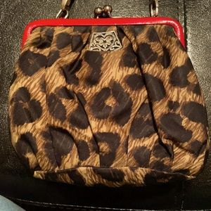 Small Leopard Brighton bag with Removable strap
